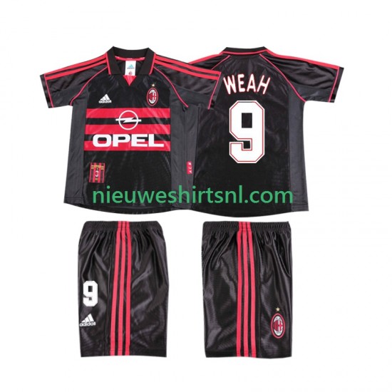 AC Milan Kind Shirt met Bedrukking WEAH 9 1998 Retro Derde 1999 Korte Mouw