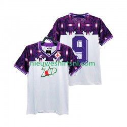 Fiorentina Heren Shirt met Bedrukking 9 1992 1993 Retro Uit Korte Mouw