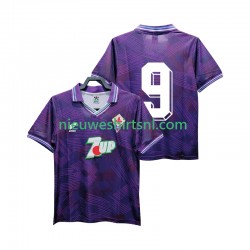 Fiorentina Heren Shirt met Bedrukking 9 1992 1993 Retro Thuis Korte Mouw