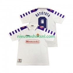 Fiorentina Heren Shirt met Bedrukking BASTUTA 9 1998 Retro Uit 1999 Korte Mouw