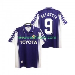 Fiorentina Heren Shirt met Bedrukking BASTUTA 9 2000 Retro Thuis 1999 Korte Mouw