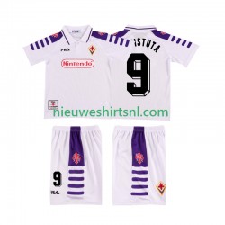 Fiorentina Kind Shirt met Bedrukking BASTUTA 9 1998 Retro Uit 1999 Korte Mouw
