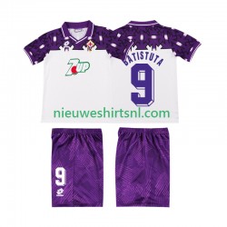 Fiorentina Kind Shirt met Bedrukking BATISTUTA 9 1992 1993 Retro Uit Korte Mouw