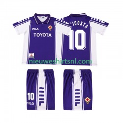 Fiorentina Kind Shirt met Bedrukking RUI COSTA 10 2000 Retro Thuis 1999 Korte Mouw