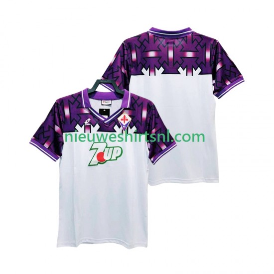Fiorentina Heren Shirt met Bedrukking 1992 1993 Retro Uit Korte Mouw