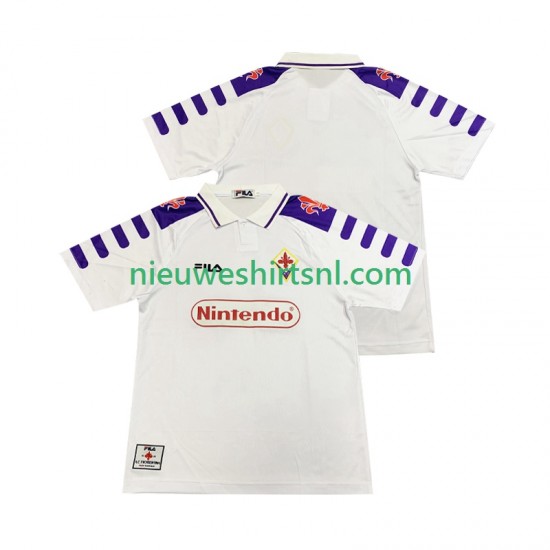 Fiorentina Heren Shirt met Bedrukking 1998 Retro Uit 1999 Korte Mouw