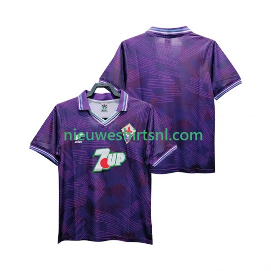 Fiorentina Heren Shirt met Bedrukking 1992 1993 Retro Thuis Korte Mouw