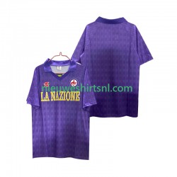 Fiorentina Heren Shirt met Bedrukking 1989 1990 Retro Thuis Korte Mouw