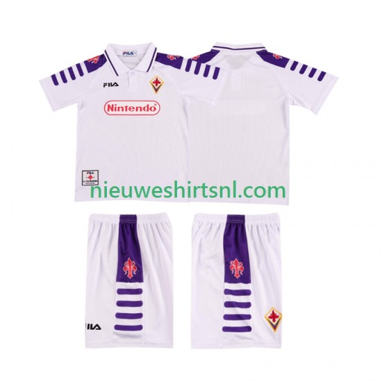 Fiorentina Kind Shirt met Bedrukking 1998 Retro Uit 1999 Korte Mouw