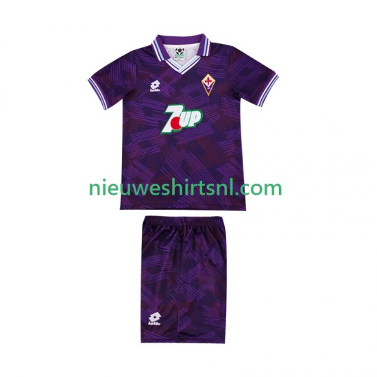 Fiorentina Kind Shirt met Bedrukking 1992 1993 Retro Thuis Korte Mouw