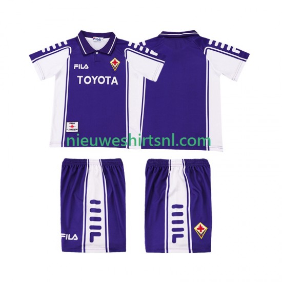 Fiorentina Kind Shirt met Bedrukking 2000 Retro Thuis 1999 Korte Mouw