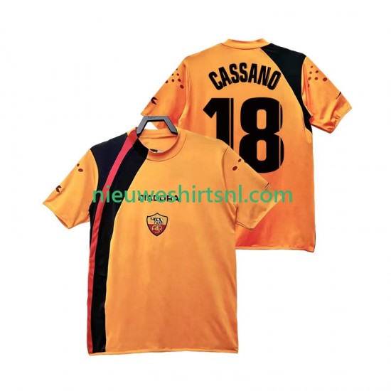 AS Roma Heren Shirt met Bedrukking CASSANO 18 2005 Retro Thuis 2006 Korte Mouw