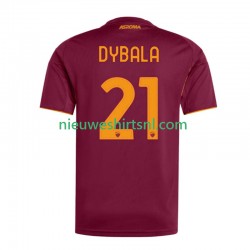 AS Roma Heren Shirt met Bedrukking Dybala 21 Thuis 2025-2026 Korte Mouw