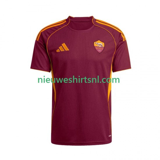 AS Roma Heren Shirt met Bedrukking Thuis 2025-2026 Korte Mouw