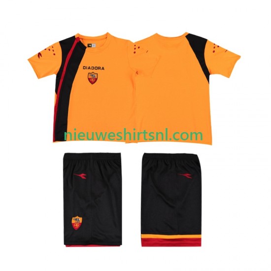 AS Roma Kind Shirt met Bedrukking 2005- Retro Thuis 2006 Korte Mouw