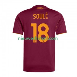 AS Roma Heren Shirt met Bedrukking Soule 18 Thuis 2025-2026 Korte Mouw
