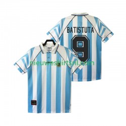 Argentinië Heren Shirt met Bedrukking BATISTUTA 9 1996 1997 Retro Thuis Korte Mouw