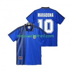 Argentinië Heren Shirt met Bedrukking MARADONA 10 Retro Uit 1994 Korte Mouw