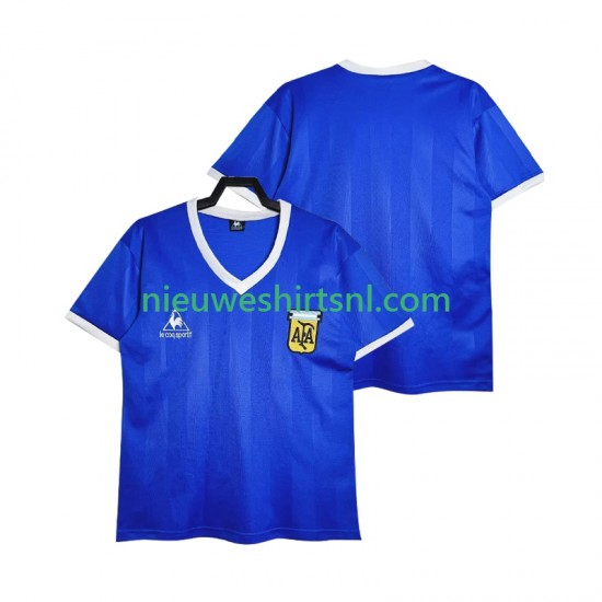 Argentinië Heren Shirt met Bedrukking 1986 Retro Uit Korte Mouw