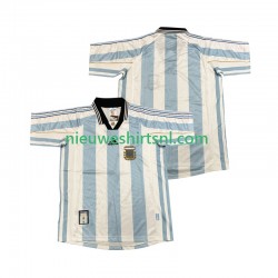 Argentinië Heren Shirt met Bedrukking 1998 Retro Thuis Korte Mouw