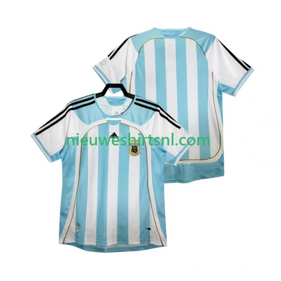 Argentinië Heren Shirt met Bedrukking 2014 Retro Thuis Korte Mouw