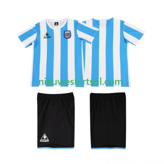 Argentinië Kind Shirt met Bedrukking 1986 Retro Thuis Korte Mouw