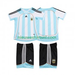 Argentinië Kind Shirt met Bedrukking 2007 Retro Thuis 2006 Korte Mouw