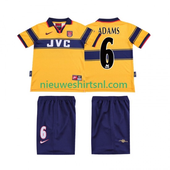 Arsenal Kind Shirt met Bedrukking ADAMS 6 1997 Retro Uit 1999 Korte Mouw