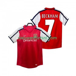 Arsenal Heren Shirt met Bedrukking BECKHAM 7 2001 Retro Thuis 2002 Korte Mouw