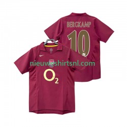 Arsenal Heren Shirt met Bedrukking BERGKAMP 10 2005 Retro Thuis 2006 Korte Mouw