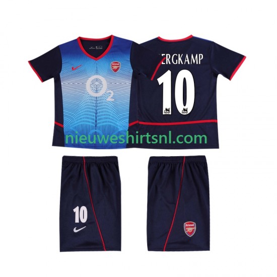 Arsenal Kind Shirt met Bedrukking BERGKAMP 10 Retro Uit 2004 2002 Korte Mouw