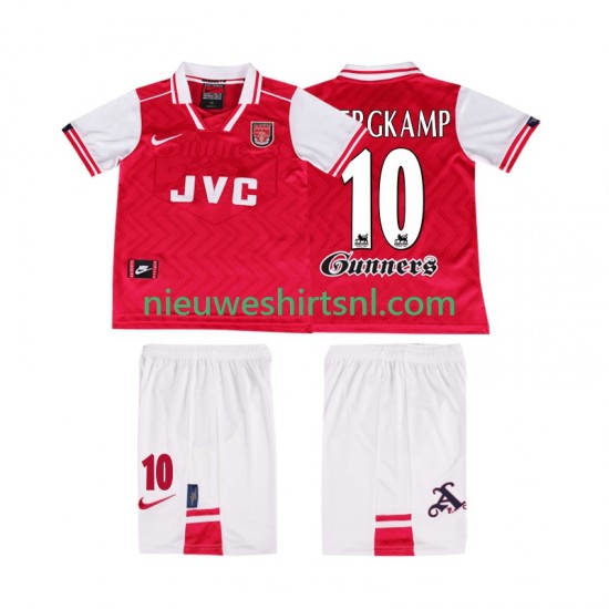Arsenal Kind Shirt met Bedrukking BERGKAMP 10 1996 1997 Retro Thuis Korte Mouw