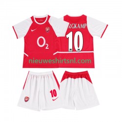Arsenal Kind Shirt met Bedrukking BERGKAMP 10 2003 Retro Thuis 2002 Korte Mouw