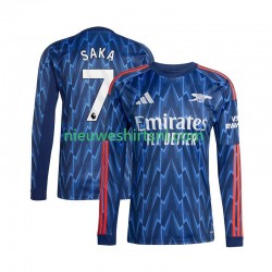 Arsenal Heren Shirt met Bedrukking Bukayo Saka 7 Uit 2025-2026 Lange Mouw