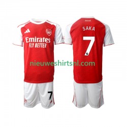 Arsenal Kind Shirt met Bedrukking Bukayo Saka 7 Thuis 2025-2026 Korte Mouw