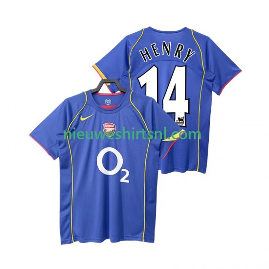 Arsenal Heren Shirt met Bedrukking Henry 14 2005 Retro Uit 2004 Korte Mouw