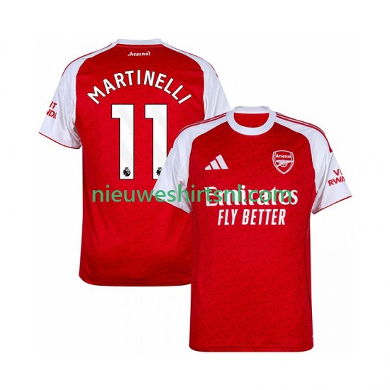 Arsenal Heren Shirt met Bedrukking Martin Zubimendi 11 Thuis 2025-2026 Korte Mouw