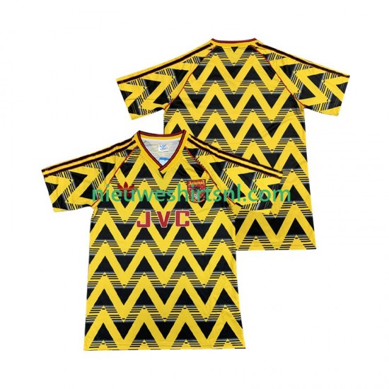 Arsenal Heren Shirt met Bedrukking 1991 1993 Retro Uit Korte Mouw