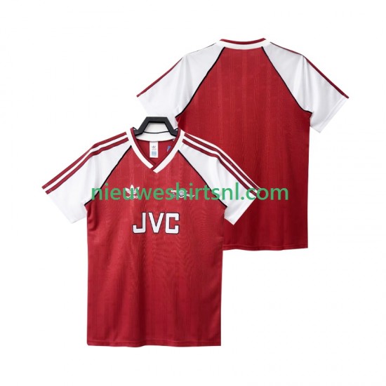 Arsenal Heren Shirt met Bedrukking 1988 1990 Retro Thuis Korte Mouw