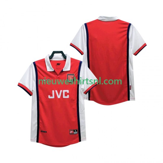 Arsenal Heren Shirt met Bedrukking 1998 Retro Thuis 1999 Korte Mouw