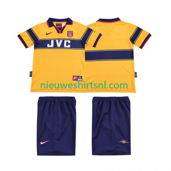 Arsenal Kind Shirt met Bedrukking 1997 Retro Uit 1999 Korte Mouw