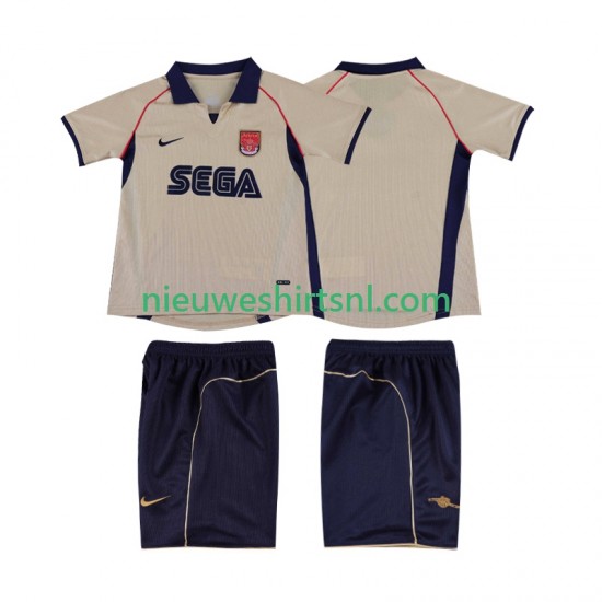 Arsenal Kind Shirt met Bedrukking 2001 Retro Uit 2002 Korte Mouw