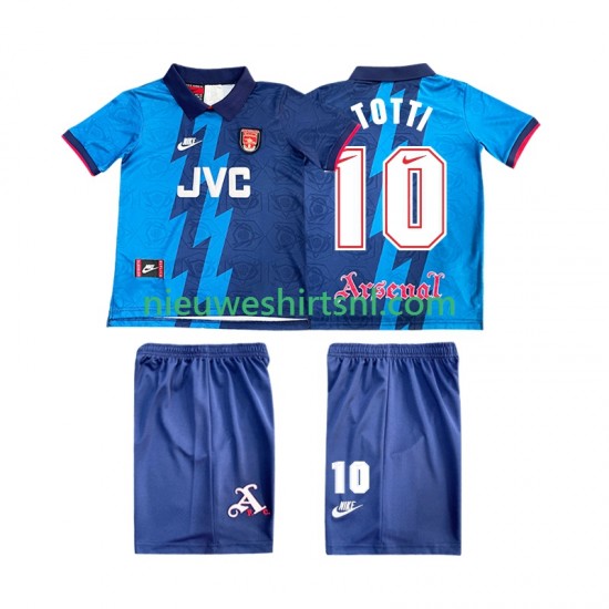 Arsenal Kind Shirt met Bedrukking TOTTI 10 1995 1996 Retro Uit Korte Mouw