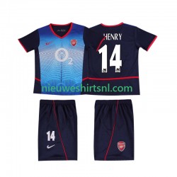 Arsenal Kind Shirt met Bedrukking Thierry Henry 14 Retro Uit 2004 2002 Korte Mouw