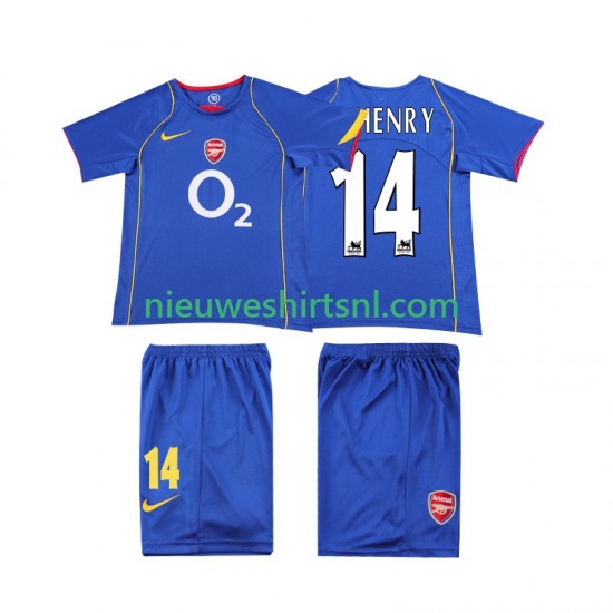 Arsenal Kind Shirt met Bedrukking Thierry Henry 14 2005 Retro Uit 2004 Korte Mouw