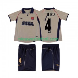 Arsenal Kind Shirt met Bedrukking VIEIRA 4 2001 Retro Uit 2002 Korte Mouw