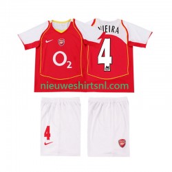 Arsenal Kind Shirt met Bedrukking VIEIRA 4 2005 Retro Thuis 2004 Korte Mouw