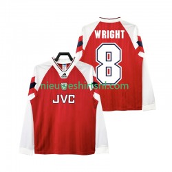 Arsenal Heren Shirt met Bedrukking WRIGHT 8 192 Retro Thuis 1994 Lange Mouw