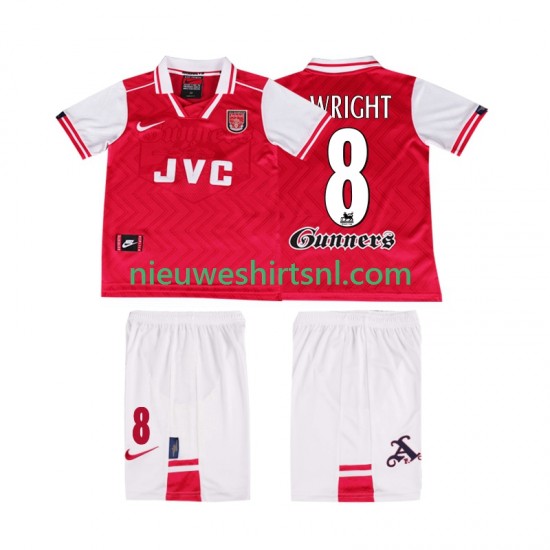 Arsenal Kind Shirt met Bedrukking WRIGHT 8 1996 1997 Retro Thuis Korte Mouw