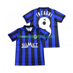 Atalanta Heren Shirt met Bedrukking INZAGHI 8 1996 1997 Thuis Korte Mouw